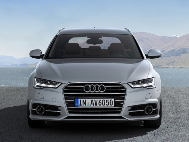 Обои картинки фото автомобили, audi, серый, 2014г, 4g, c7, avant, s-line, 2-0, tdi, a6