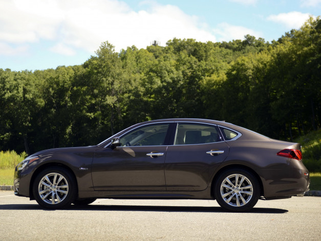 Обои картинки фото автомобили, infiniti, y51, темный, 2015г, q70l, 5-6