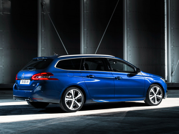 Обои картинки фото автомобили, peugeot, 308, gt, 2014г, синий