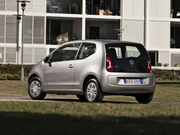 Обои картинки фото автомобили, volkswagen, 3-door, up, светлы, 2012г, au-spec