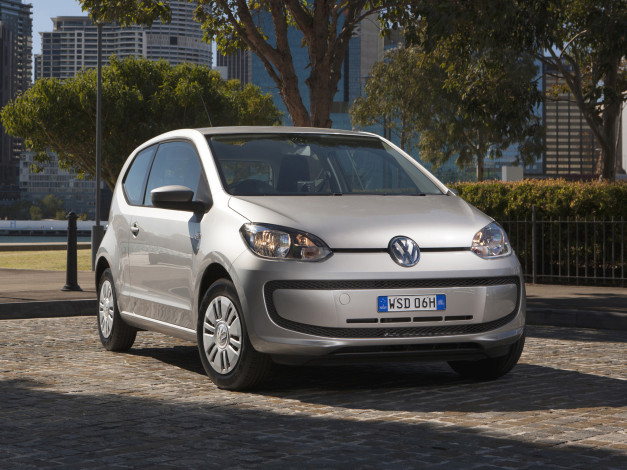 Обои картинки фото автомобили, volkswagen, au-spec, 3-door, up, светлы, 2012г