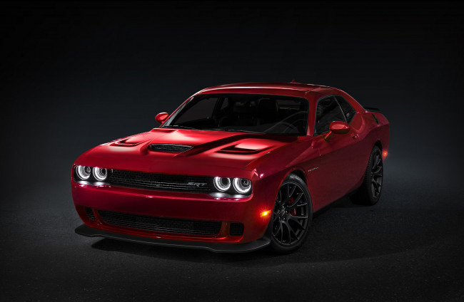 Обои картинки фото 2015 dodge challenger srt, автомобили, dodge, седан, красный