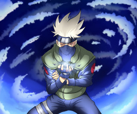 Картинка аниме naruto магия фон взгляд мальчик kakashi