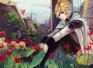 Картинка аниме owari+no+seraph вампир парень арт последний серафим грусть мика