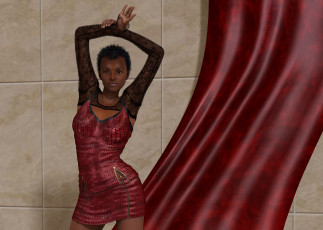 Картинка 3д+графика люди+ people фон взгляд девушка