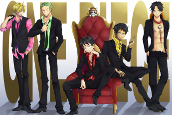 Картинка аниме one+piece парни большой куш