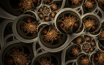 Картинка 3д+графика фракталы+ fractal цвета фон узор