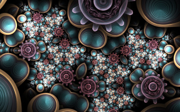 Картинка 3д+графика фракталы+ fractal фон узор цвета