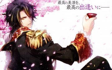 Картинка аниме reine+des+fleurs мундир сакура пиала лепестки эполеты visual novel art kagerou usuba reine des fleurs leon королева цветов