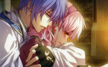 Картинка аниме wand+of+fortune julius fortner lulu жезл фортуны wand of fortune kagerou usuba объятия розовые волосы art