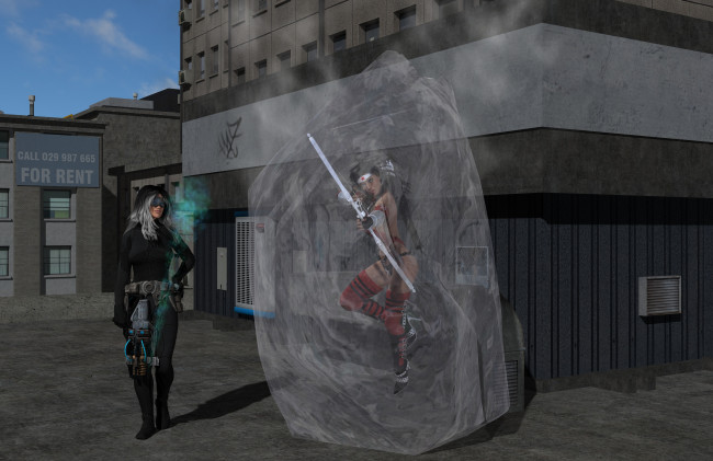 Обои картинки фото 3д графика, фантазия , fantasy, фон, взгляд, девушка