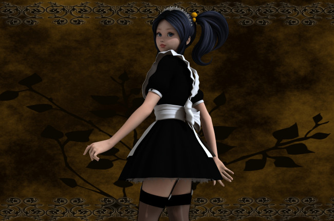 Обои картинки фото 3д графика, люди , people, фон, взгляд, девушка