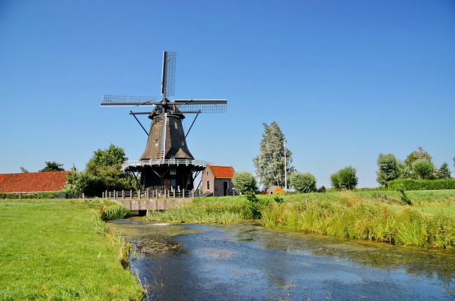 Обои картинки фото разное, мельницы, ветряк, мельница