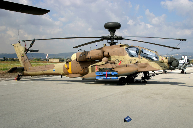 Обои картинки фото ah64 idf, авиация, вертолёты, вертушка
