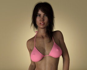 Картинка 3д+графика люди+ people взгляд девушка фон