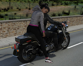 обоя 3д графика, фантазия , fantasy, девушка, парень, фон, взгляд