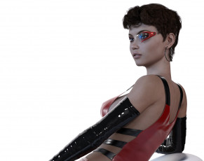 Картинка 3д+графика фантазия+ fantasy фон девушка взгляд