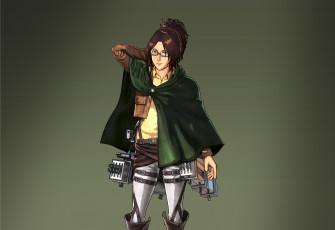 Картинка аниме shingeki+no+kyojin девушка