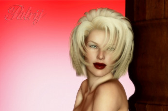 Картинка 3д+графика портрет+ portraits фон взгляд девушка