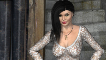 Картинка 3д+графика люди+ people фон взгляд девушка