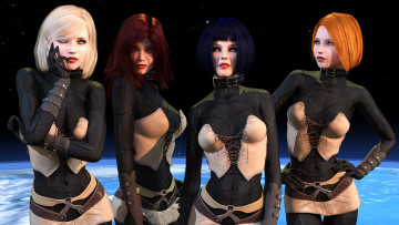 Картинка 3д+графика люди+ people фон взгляд девушки