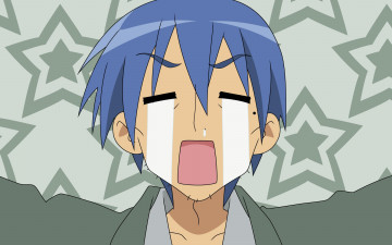 Картинка аниме lucky+star фон взгляд девушка