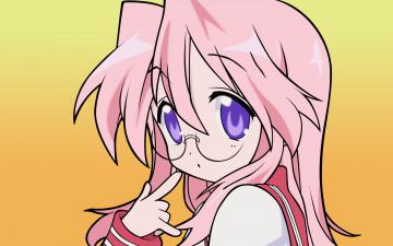 Картинка аниме lucky+star фон взгляд девушка