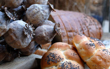 Картинка еда хлеб +выпечка булки мак