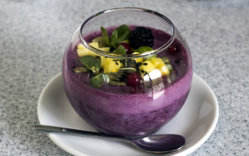 Картинка еда мороженое +десерты десерт фруктовый ежевика