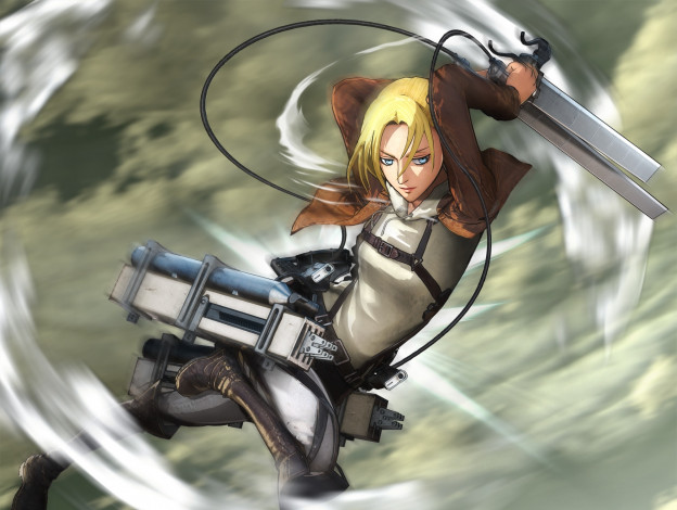 Обои картинки фото аниме, shingeki no kyojin, девушка