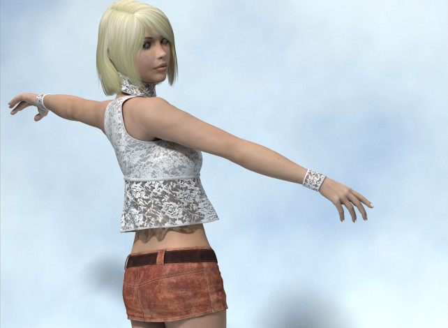 Обои картинки фото 3д графика, люди , people, фон, взгляд, девушка