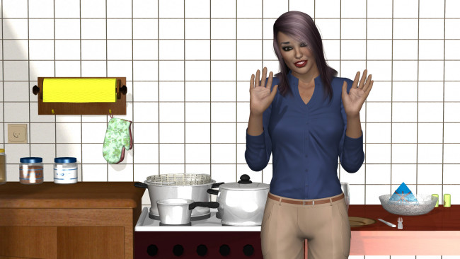 Обои картинки фото 3д графика, люди , people, девушка, фон, взгляд