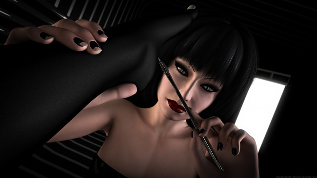 Обои картинки фото 3д графика, портрет , portraits, девушка, взгляд, фон