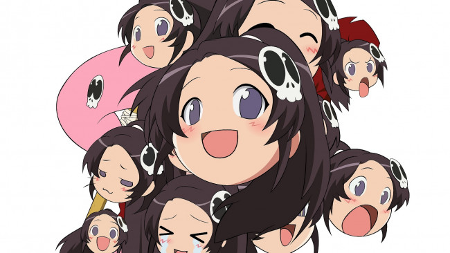 Обои картинки фото kami nomi zo shiru sekai, аниме, фон, взгляд, девушки