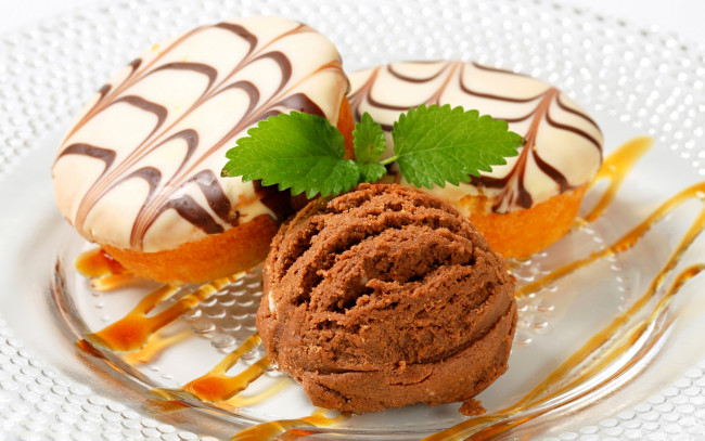 Обои картинки фото еда, мороженое,  десерты, пирожное, шоколад, десерт, выпечка