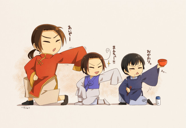 Обои картинки фото аниме, hetalia,  axis powers, парни