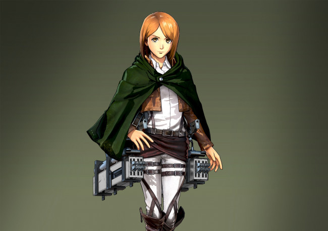 Обои картинки фото аниме, shingeki no kyojin, девушка