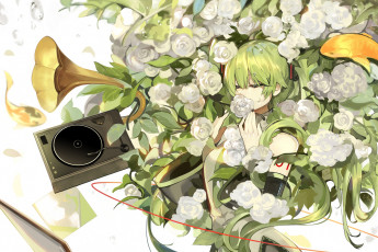 Картинка аниме vocaloid девушка