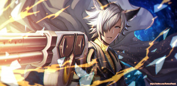 Картинка аниме granblue+fantasy оружие парень