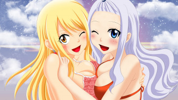 Картинка аниме fairy+tail mahou fairy tail chest japanese bishojo oppai boobies kyojin mirajane huge bikini manga giant large busty titty tits lucy
