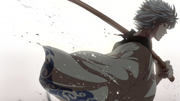 Картинка аниме gintama арт парень