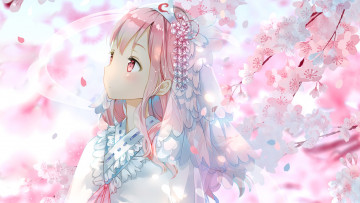 Картинка аниме touhou взгляд девушка фон