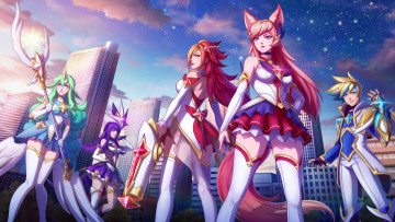 Картинка видео+игры league+of+legends фон взгляд девушки ahri
