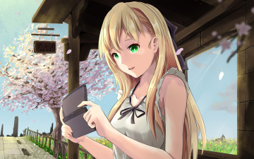 Картинка аниме gamers взгляд девушка фон