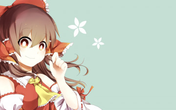 Картинка аниме touhou девушка фон взгляд