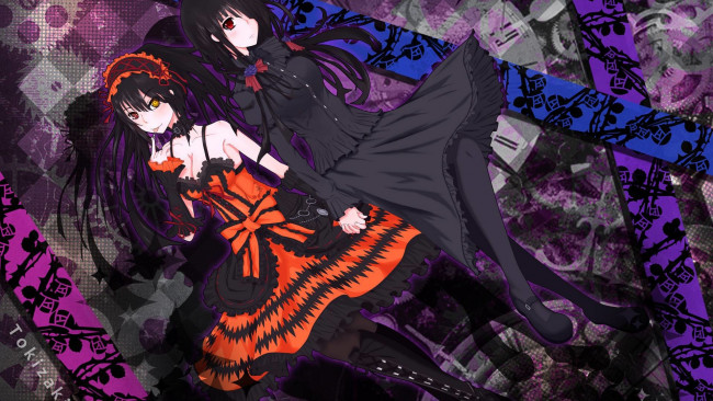 Обои картинки фото аниме, date a live, фон, взгляд, девушка