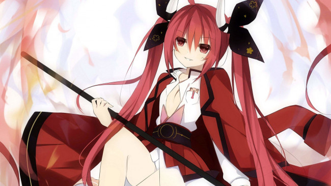 Обои картинки фото аниме, dead or alive, девушка, фон, взгляд