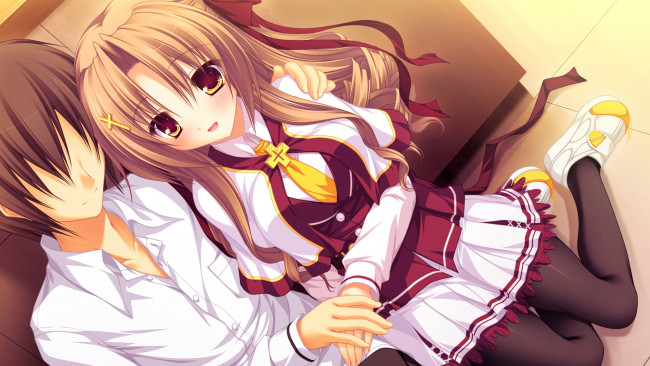 Обои картинки фото аниме, lunaris filia, девушка, фон, взгляд