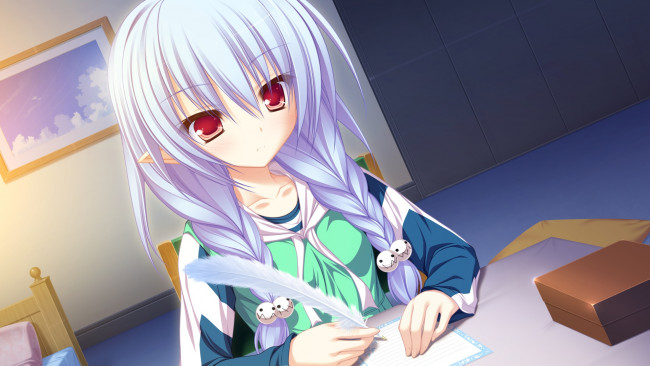 Обои картинки фото аниме, lunaris filia, девушка, фон, взгляд