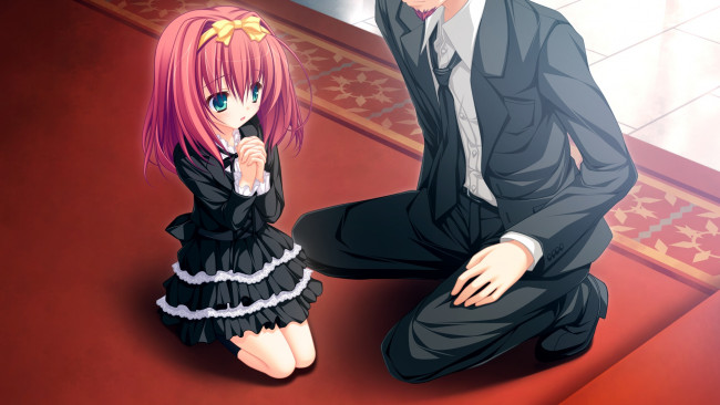 Обои картинки фото аниме, lunaris filia, фон, взгляд, девушка